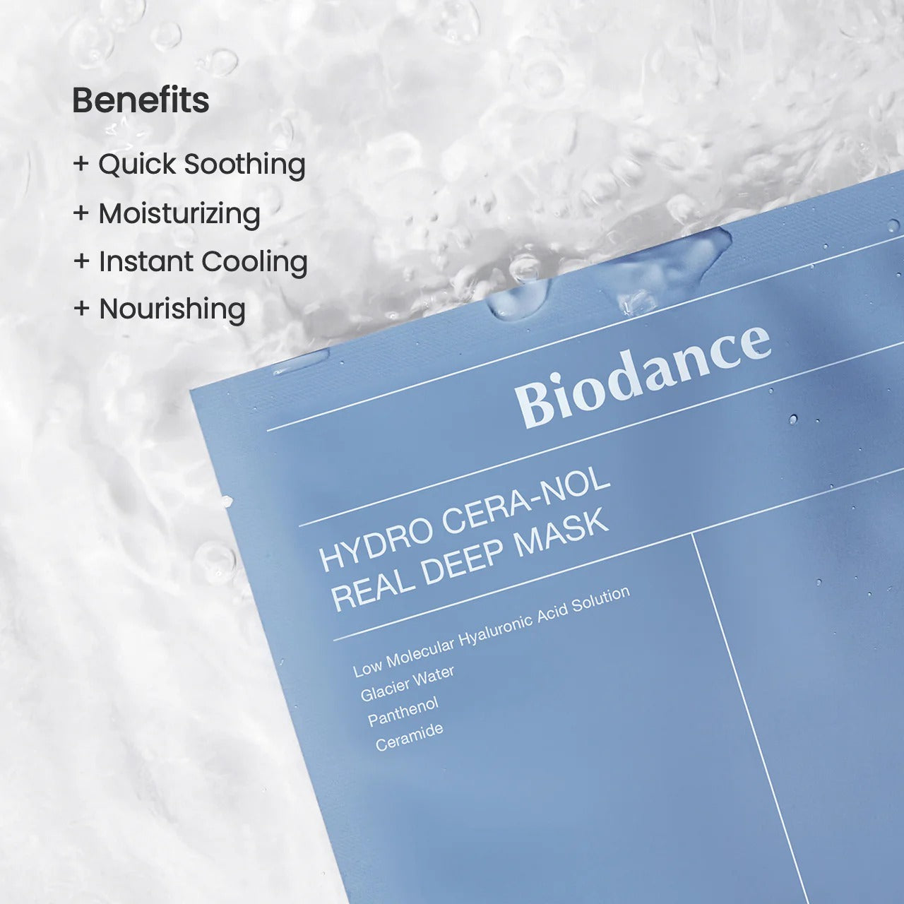 BIODANCE Hydro Cera-nol Real Deep Mask, Overnight Hydrogel Mask, Hydrating Facial Mask For Sensitive Skin, Redness Reducing & Quick Soothing Effect, Korean Skincare, Stocking Stuffers |1.19oz(34g) x 16ea