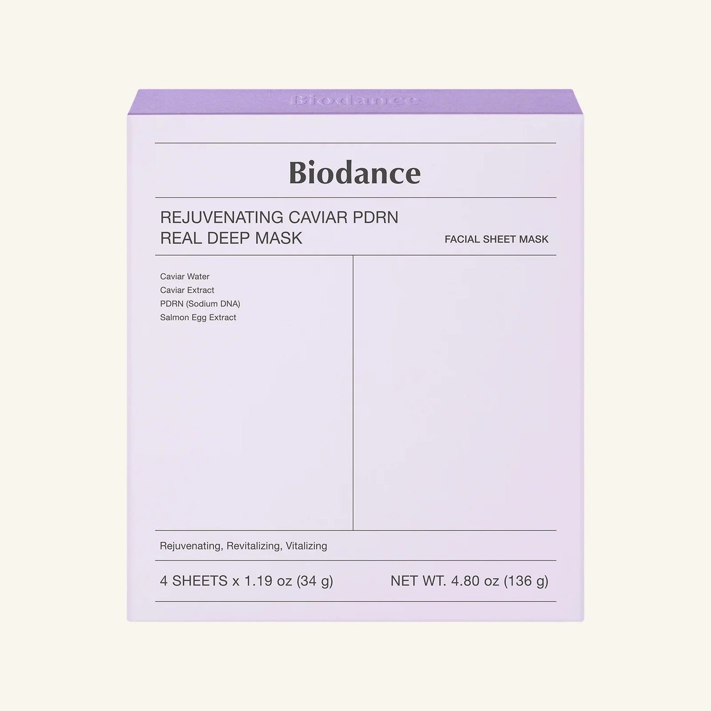 BIODANCE Rejuvenating Caviar PDRN Real Deep Mask, Overnight Hydrogel Mask, Skin Firming & Radiance Boost, Enhancing Recovery for All Skin Types, Korean Skincare, Stocking Stuffers |  1.19oz(34g) x 16ea