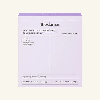 BIODANCE Rejuvenating Caviar PDRN Real Deep Mask, Overnight Hydrogel Mask, Skin Firming & Radiance Boost, Enhancing Recovery for All Skin Types, Korean Skincare, Stocking Stuffers |  1.19oz(34g) x 16ea